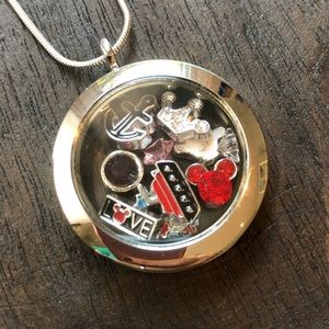 Disney-Themed Charm Locket Necklace